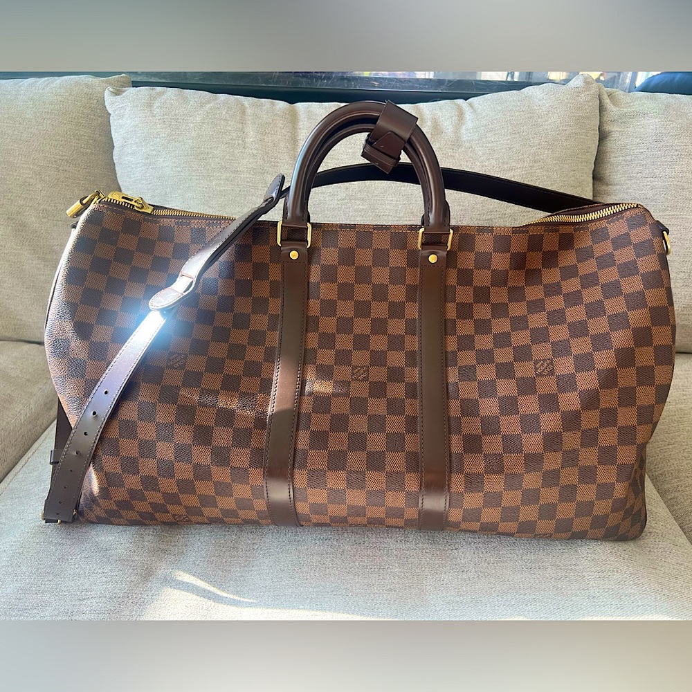 Louis Vuitton Damier Ebene Keepall Bandoulière 55